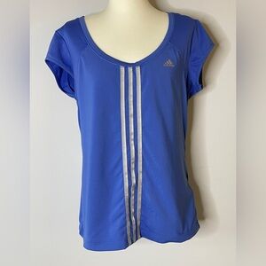 Adidas Climacool Athletic Top w back cutout Blue Sz med
